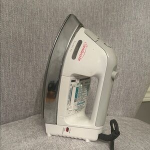 Sunbeam White and Silver Electric Iron